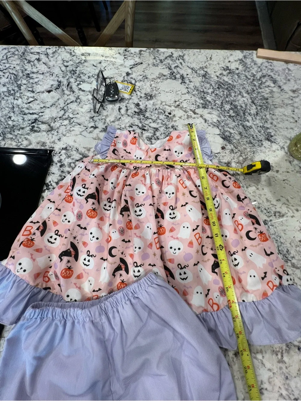 The Trendy Toddler Girls' Pink Halloween Ghost set 4T